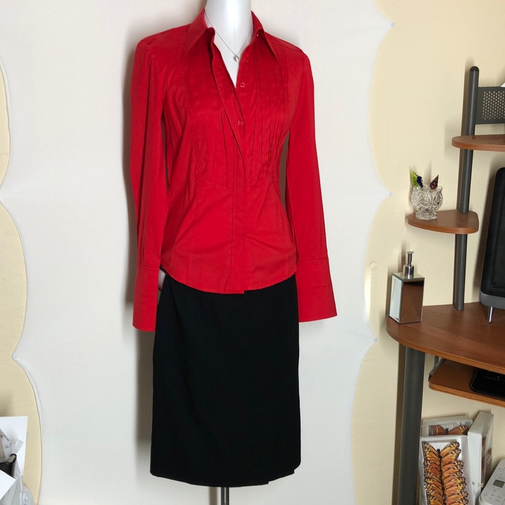 ESCADA 2PC OUTFIT SET SKIRT/LONG SLEEVE SHIRT S34